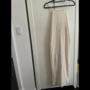 Zara Cream White Woven Maxi Dress